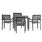 Flash Furniture 5PC Black Table and Chairs with Poly Resin Finish SB-A268C4-T-BK-GG - alternate 6